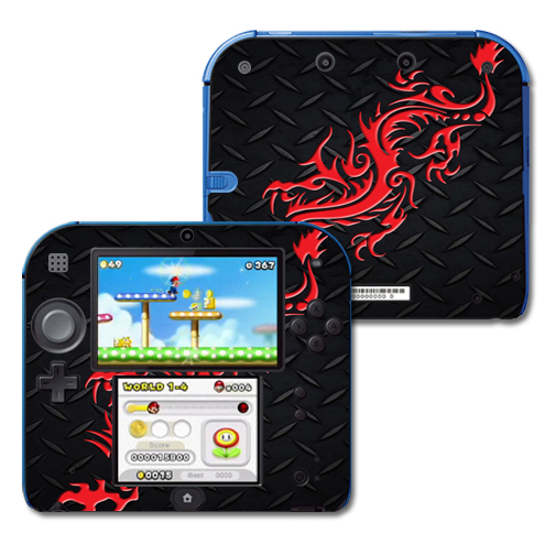 Ni2ds-red Dragon Skin Decal Wrap For Nintendo 2ds Sticker - Red Dragon