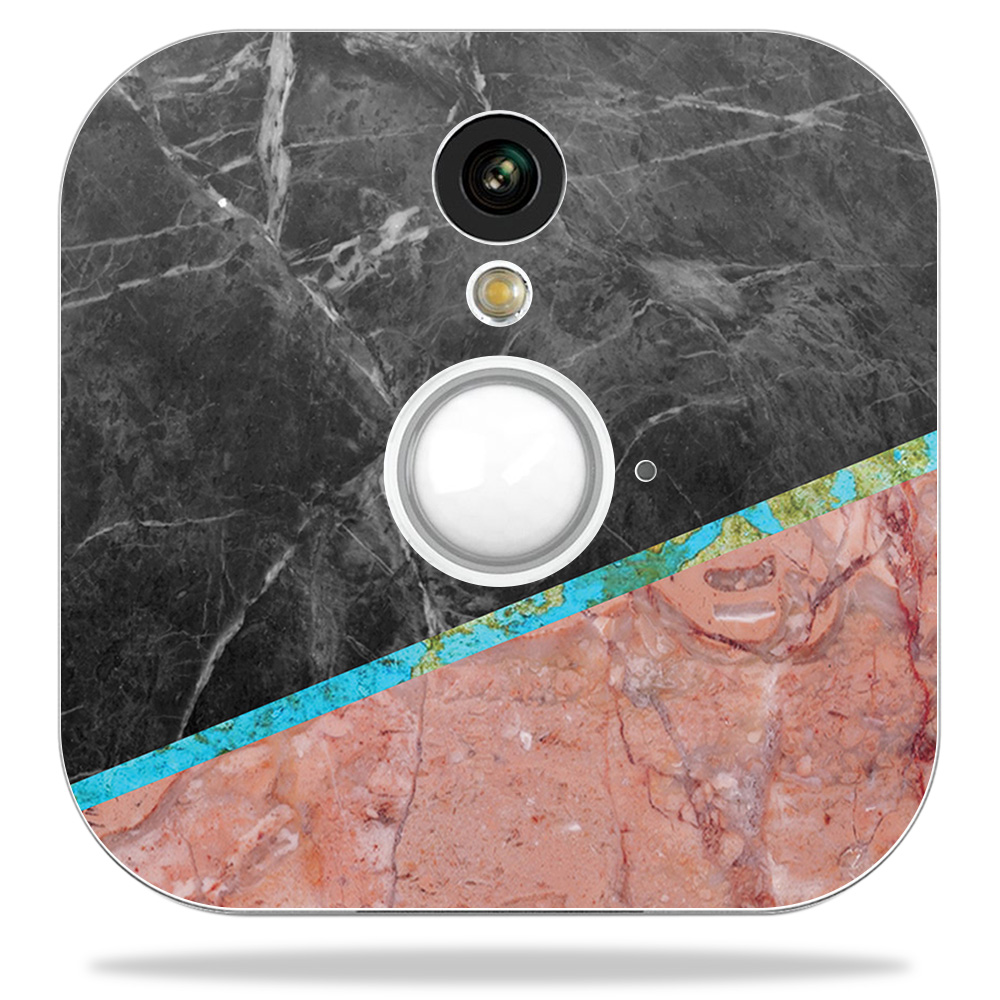 Blhose-cut Marble Skin Decal Wrap For Blink Home Security Camera Sticker - Cut Marble