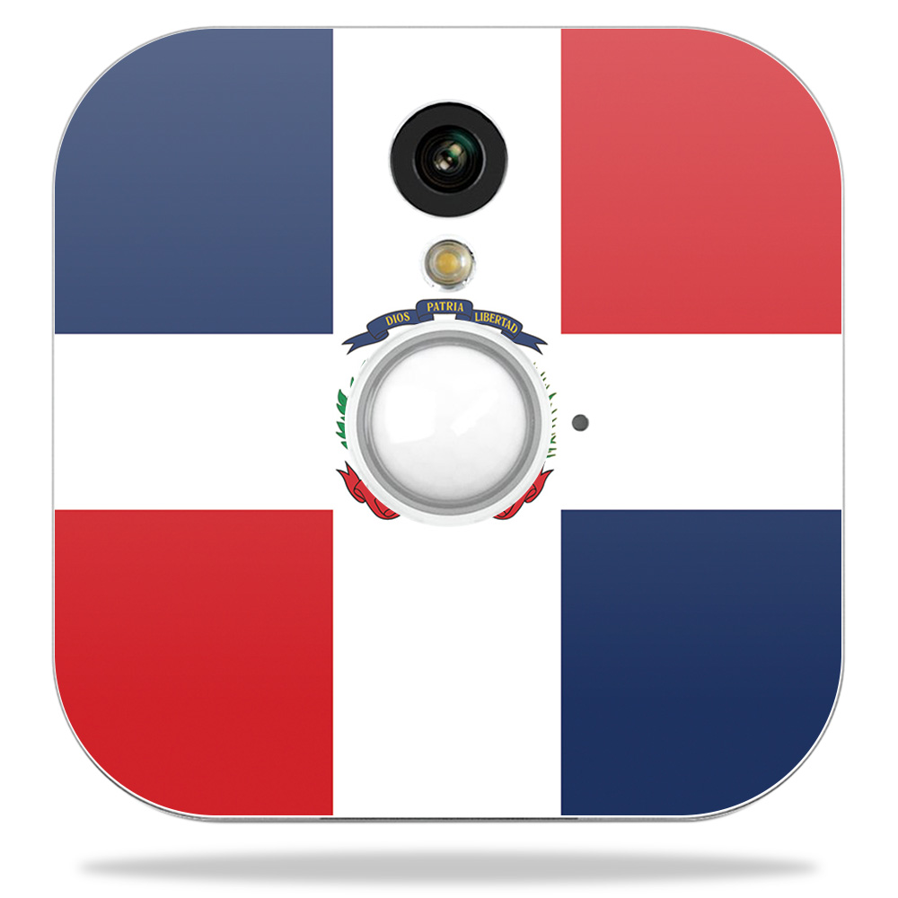 Blhose-dominican Flag Skin Decal Wrap For Blink Home Security Camera Sticker - Dominican Flag