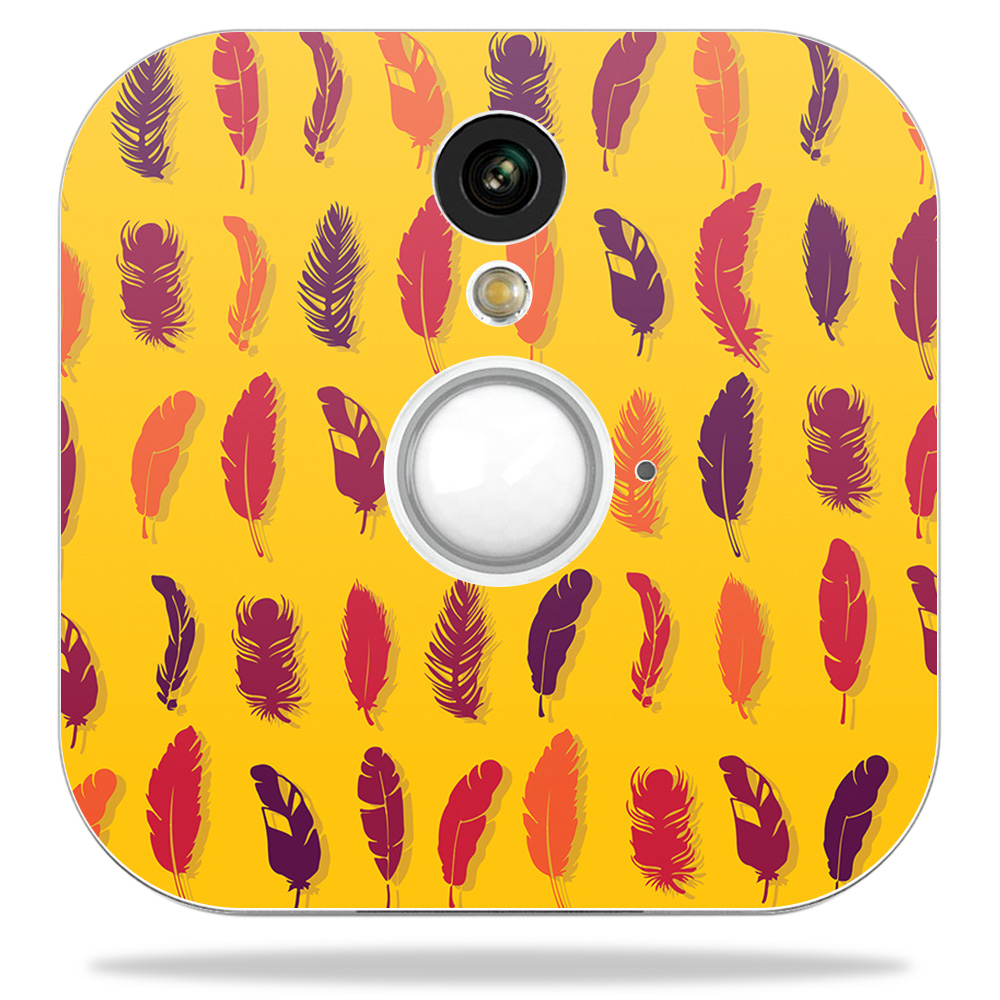 Blhose-feathers Skin Decal Wrap For Blink Home Security Camera Sticker - Feathers