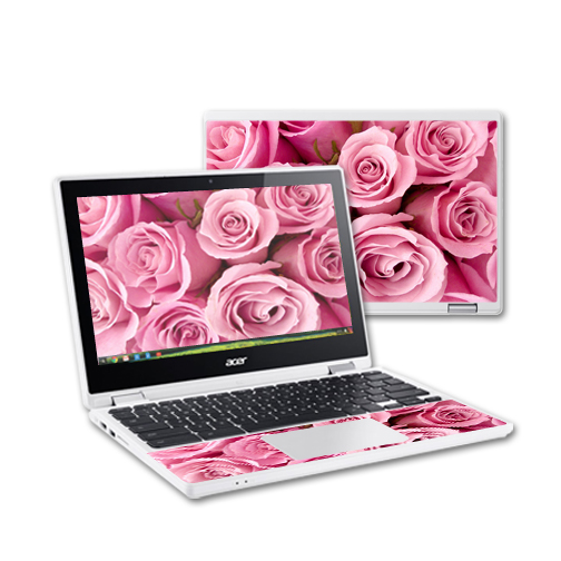 ACCR11-Pink Roses Skin Decal Wrap for Acer Chromebook R11 Cover Skins - Pink Roses