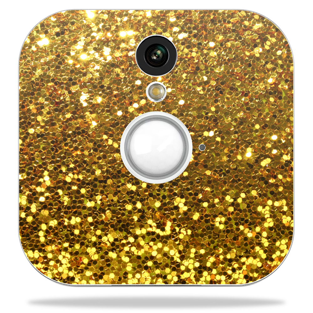 Blhose-gold Dazzle Skin Decal Wrap For Blink Home Security Camera Sticker - Gold Dazzle