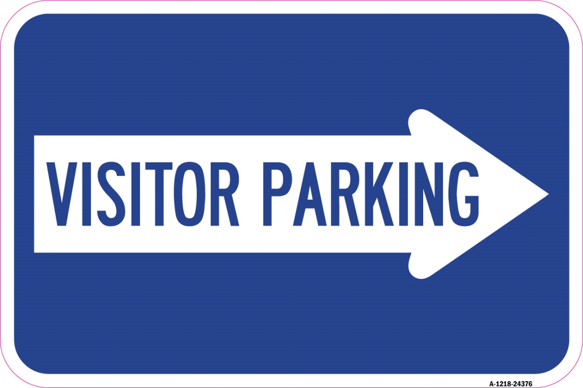 UPC 795089255785 product image for 12 x 18 in. Aluminum Sign - Visitor Parking with Right Arrow | upcitemdb.com
