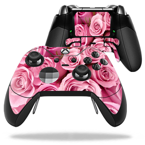Mieliteco-pink Roses Skin Decal Wrap For Microsoft Xbox One Elite Controller - Pink Roses