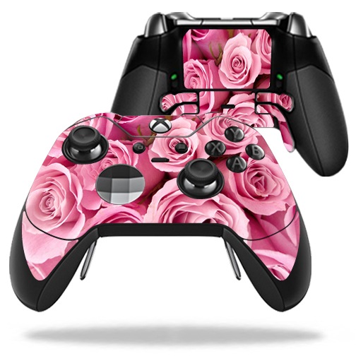 MIELITECO-Pink Roses Skin Decal Wrap for Microsoft Xbox One Elite Controller - Pink Roses