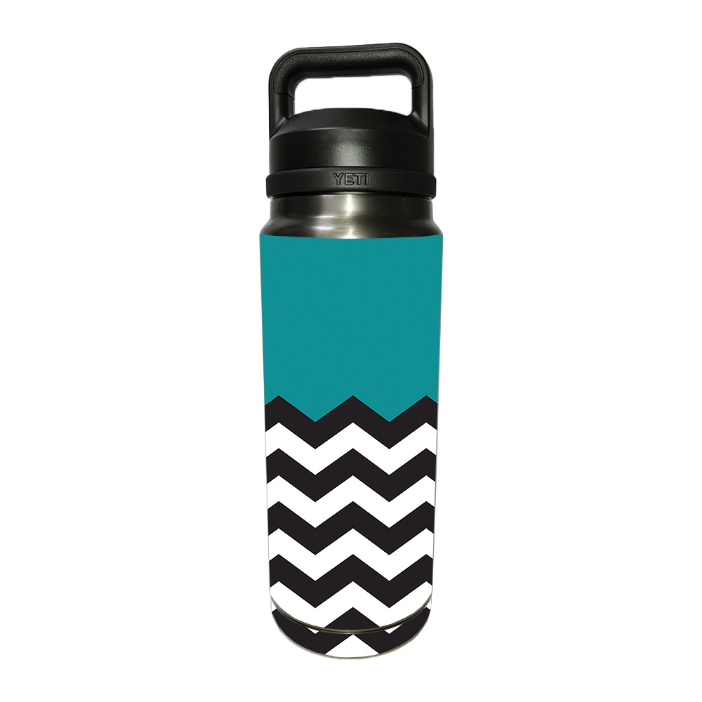 UPC 785590091897 product image for YERABOT26-Teal Chevron Skin Compatible with YETI Rambler 26 oz Bottle - Teal Che | upcitemdb.com