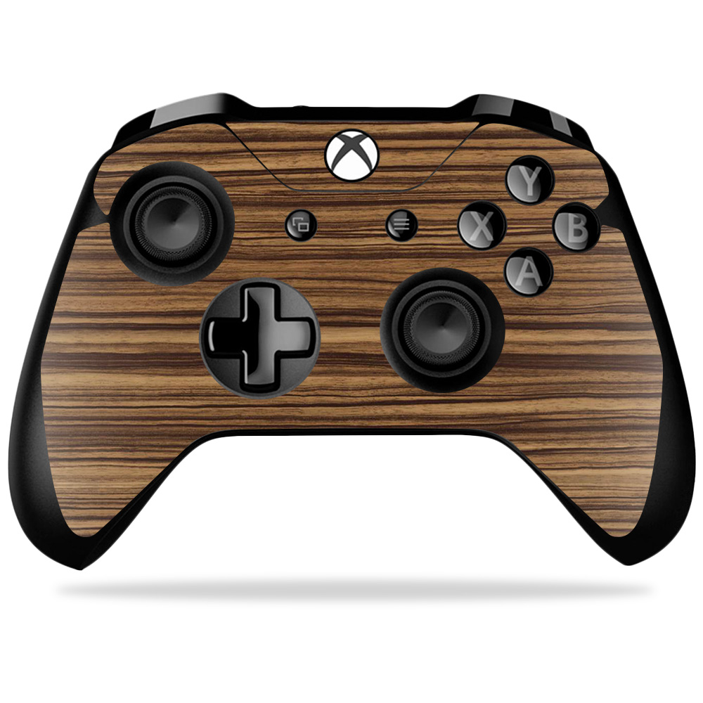 Mixbonxco-dark Zebra Wood Skin Decal Wrap For Microsoft Xbox One X Controller Sticker - Dark Zebra Wood