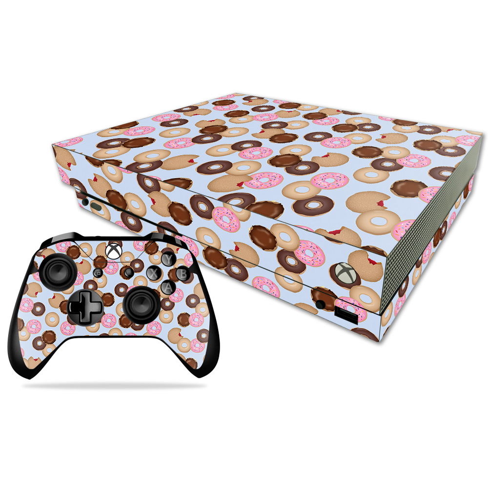 Mixbonxcmb-donut Binge Skin Decal Wrap For Microsoft Xbox One X Combo Sticker - Donut Binge