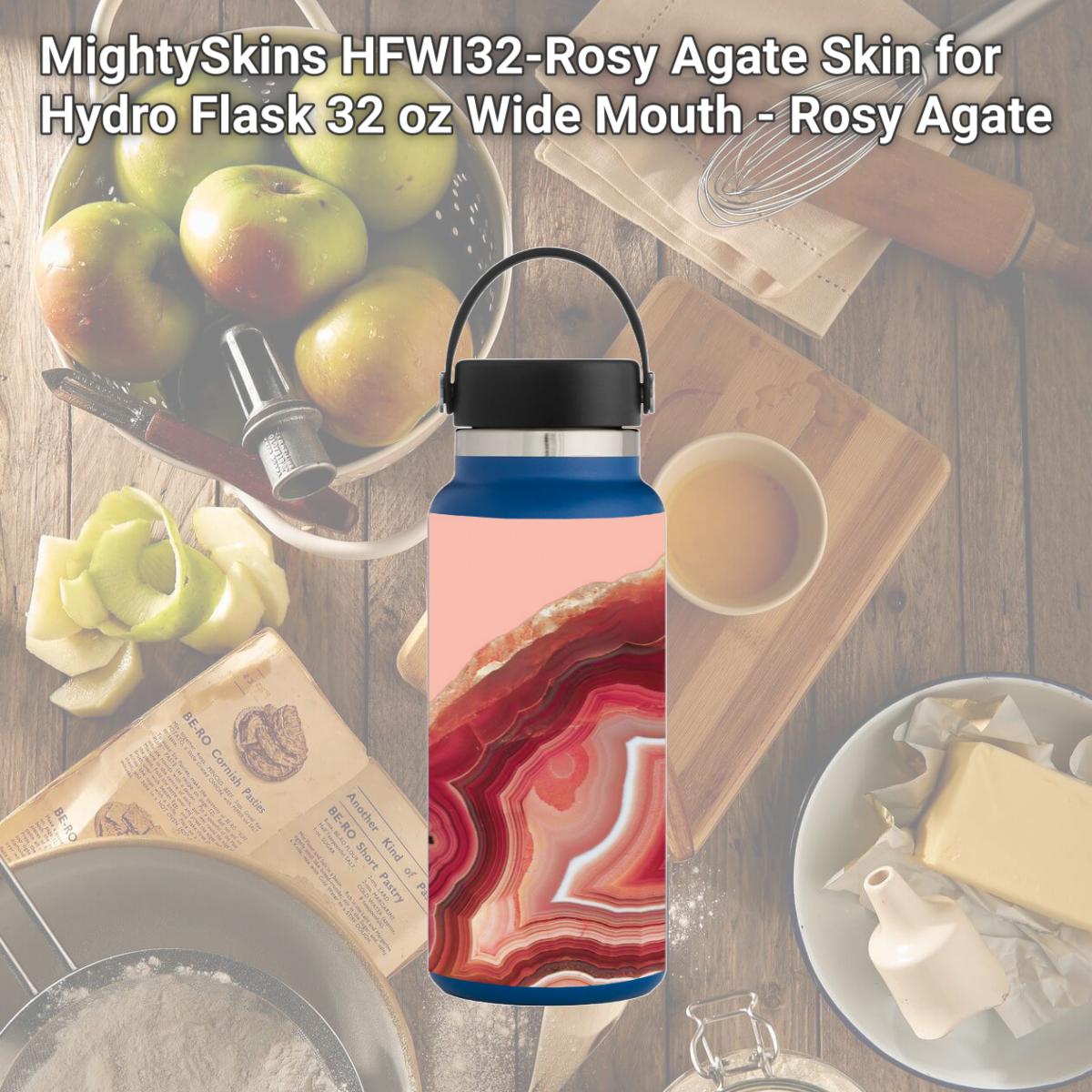 Picture of MightySkins HFWI32-Rosy Agate Skin for Hydro Flask 32 oz Wide Mouth - Rosy Agate