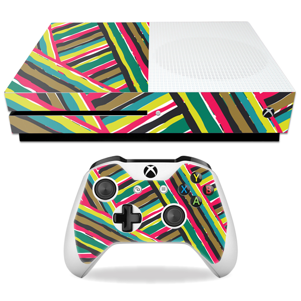 Mixbones-split Color Skin Decal Wrap For Microsoft Xbox One S Sticker - Split Color