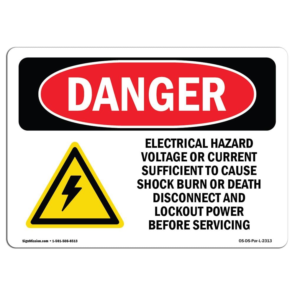 UPC 732940593068 product image for OS-DS-A-710-L-2313 7 x 10 in. OSHA Danger Sign - Electrical Hazard Voltage or Cu | upcitemdb.com