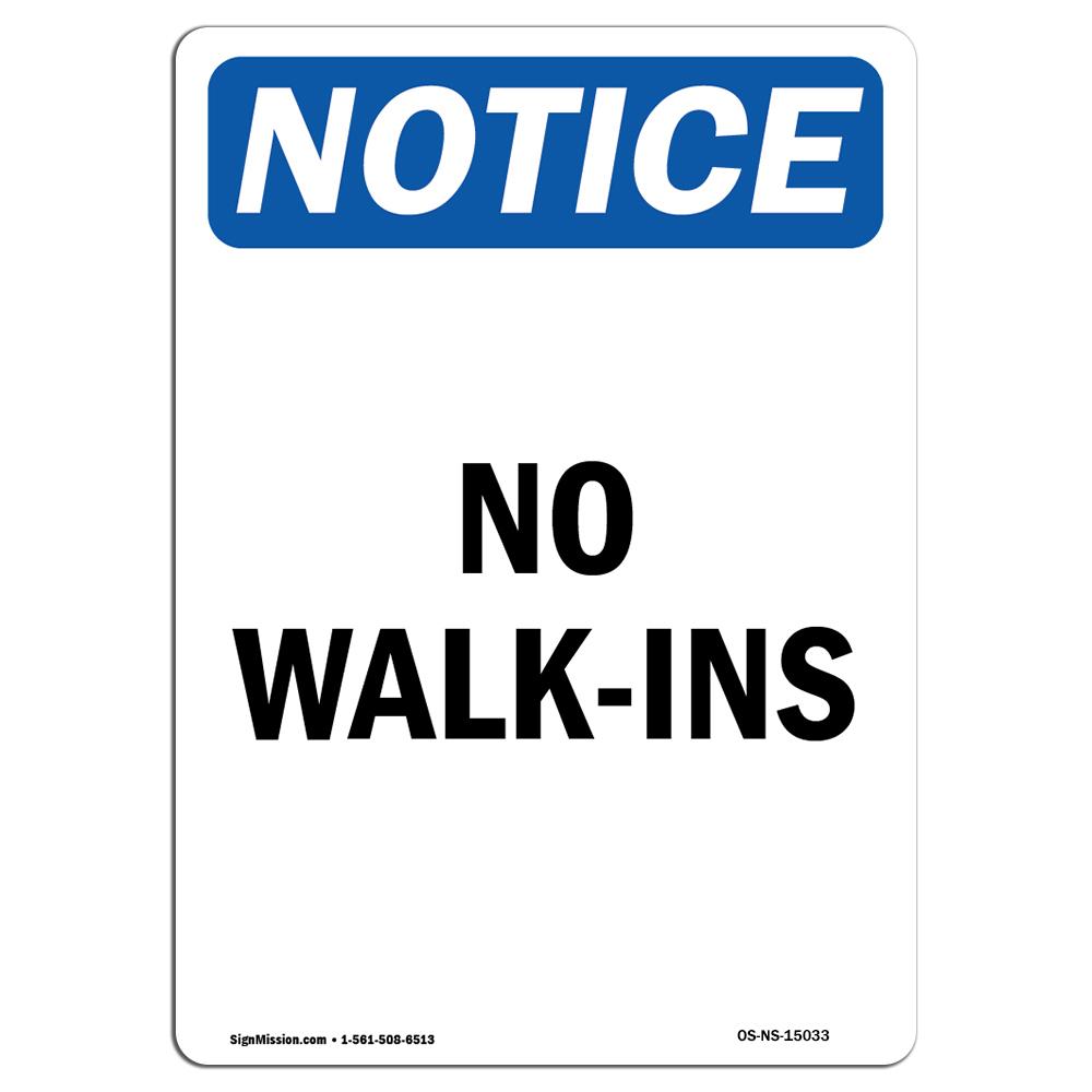 UPC 795089833679 product image for 10 x 14 in. OSHA Notice Sign - No Walk-Ins | upcitemdb.com