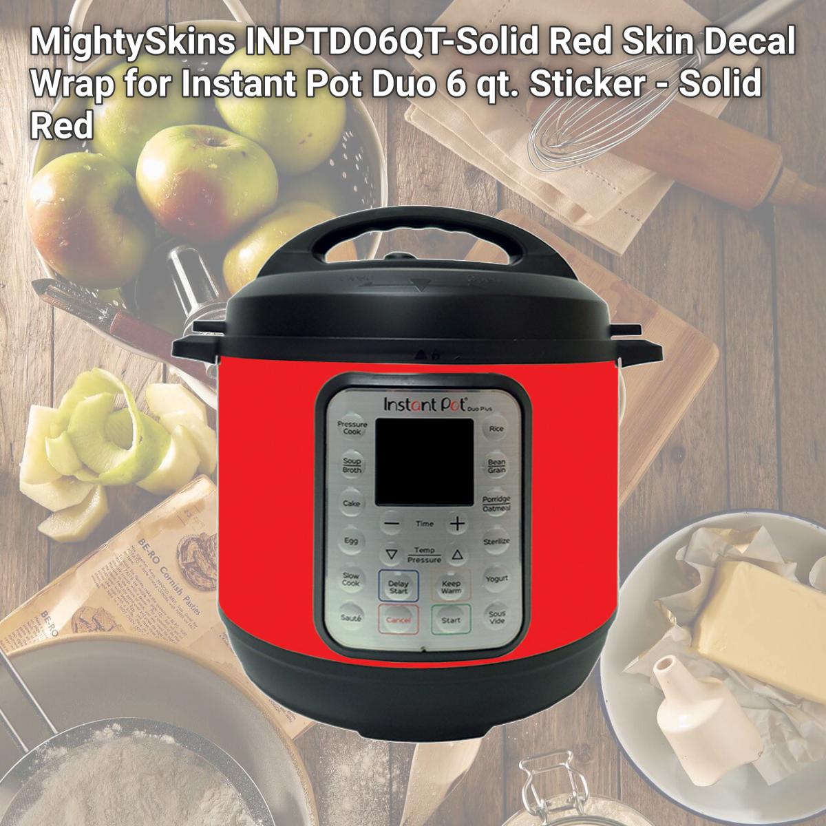 Picture of MightySkins INPTDO6QT-Solid Red Skin Decal Wrap for Instant Pot Duo 6 qt. Sticker - Solid Red