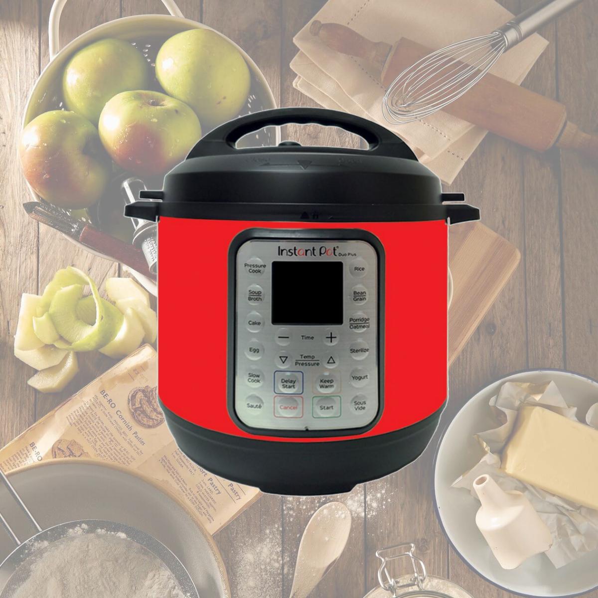 Picture of MightySkins INPTDO6QT-Solid Red Skin Decal Wrap for Instant Pot Duo 6 qt. Sticker - Solid Red