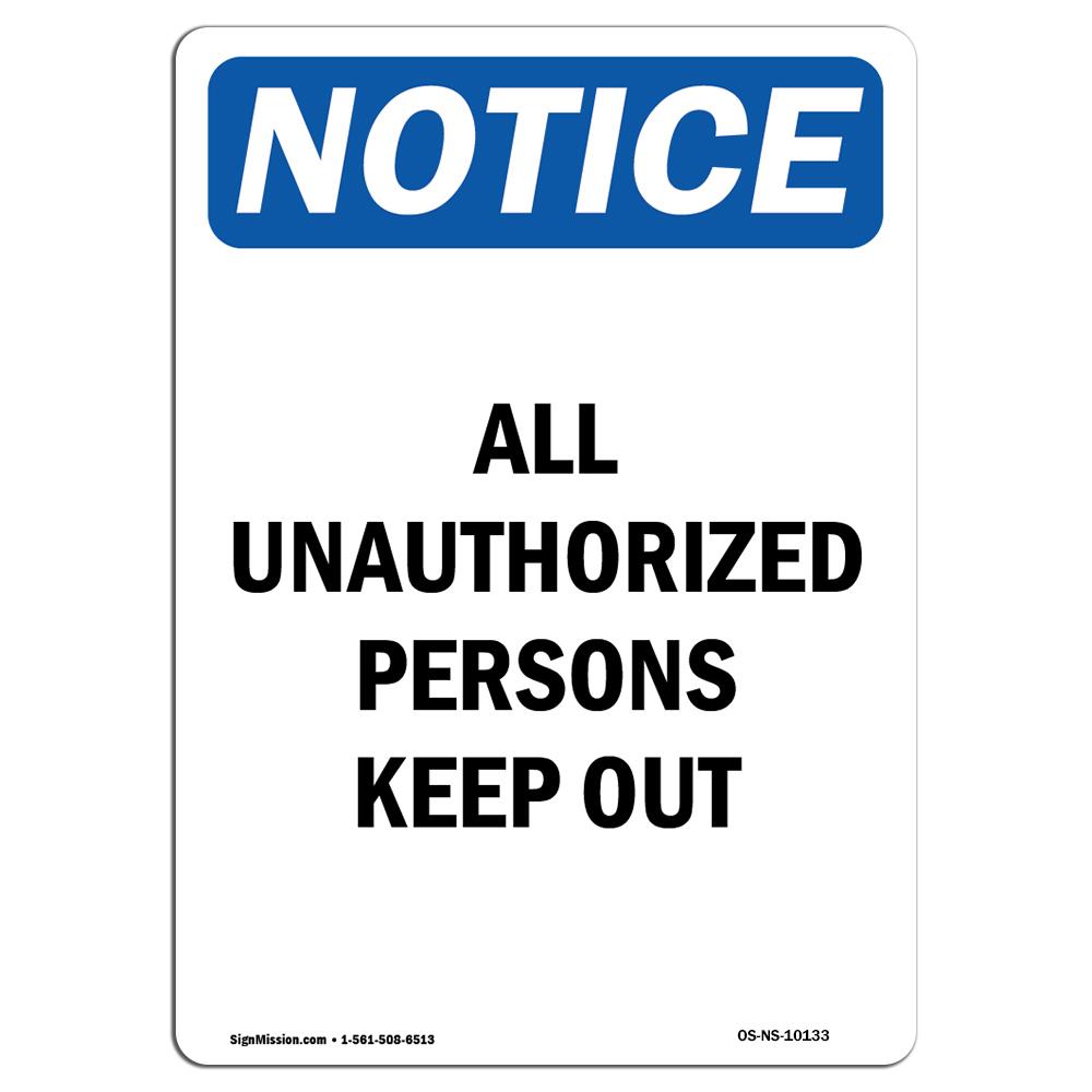 UPC 755874624110 - OSHA Notice Sign - Authorized Personnel Only Proper ...