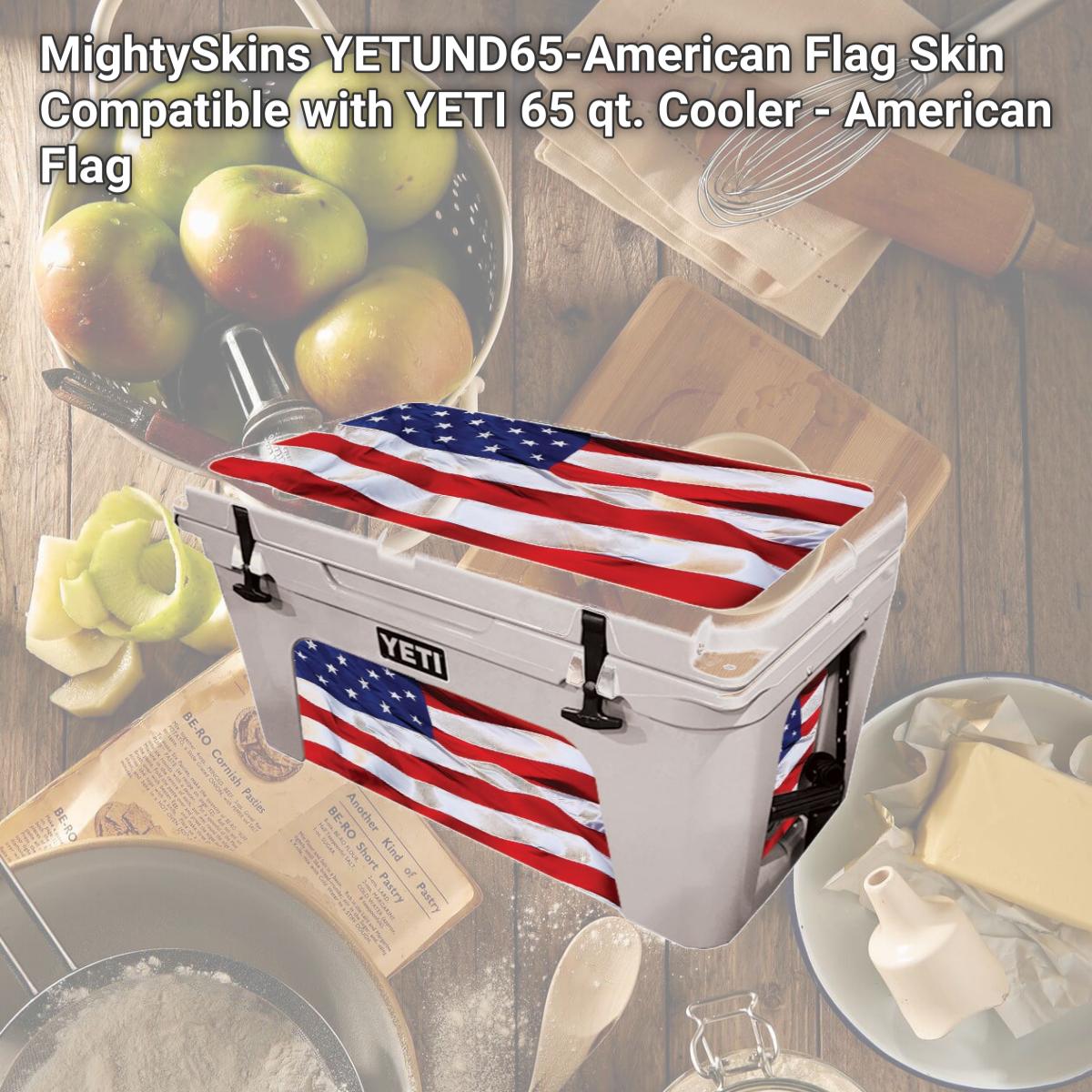 Picture of MightySkins YETUND65-American Flag Skin Compatible with YETI 65 qt. Cooler - American Flag