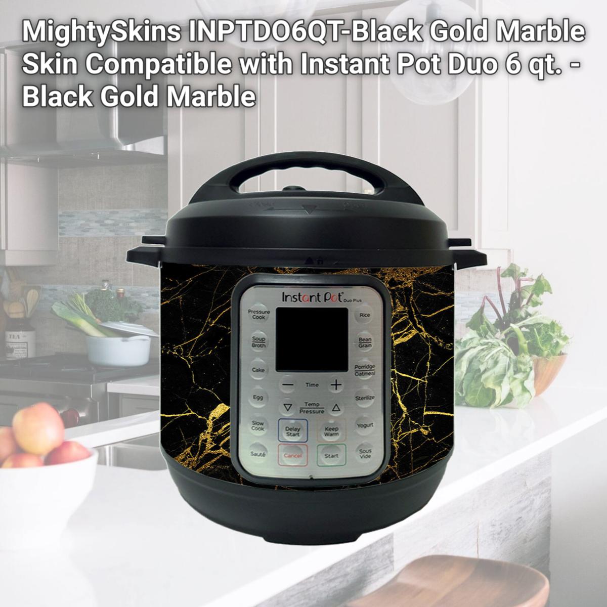 Picture of MightySkins INPTDO6QT-Black Gold Marble Skin Compatible with Instant Pot Duo 6 qt. - Black Gold Marble