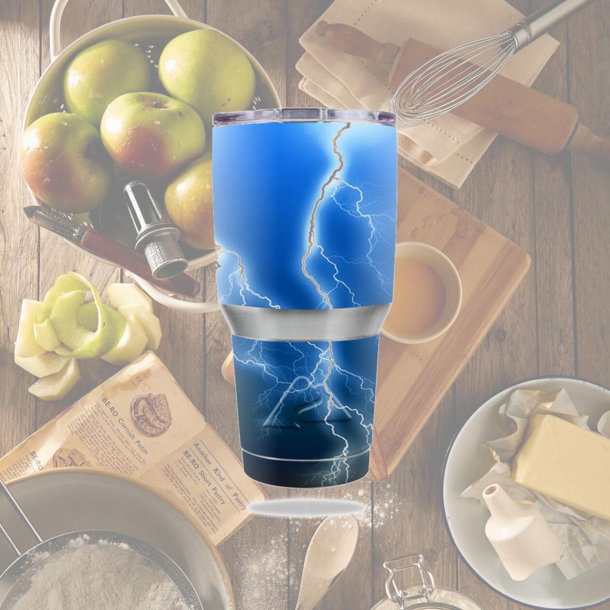 Picture of MightySkins OZTUM30-Lightning Storm Skin for Ozark Trail 30 oz Tumbler - Lightning Storm