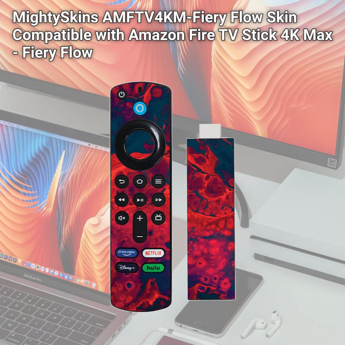 Picture of MightySkins AMFTV4KM-Fiery Flow Skin Compatible with Amazon Fire TV Stick 4K Max - Fiery Flow