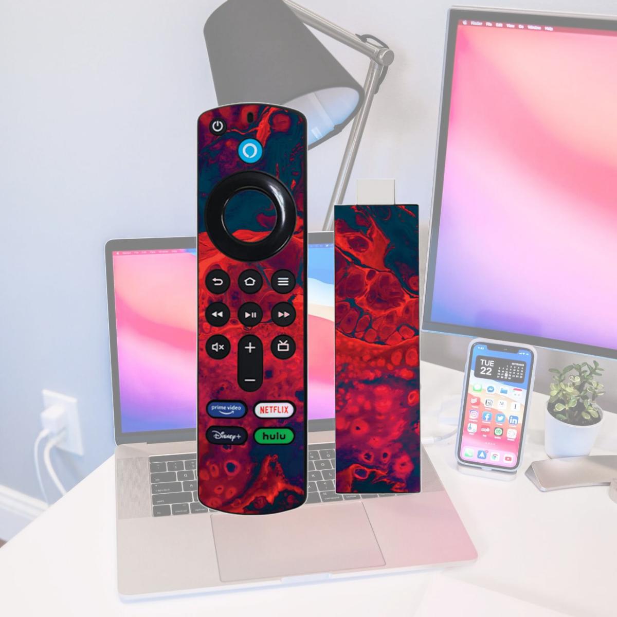 Picture of MightySkins AMFTV4KM-Fiery Flow Skin Compatible with Amazon Fire TV Stick 4K Max - Fiery Flow