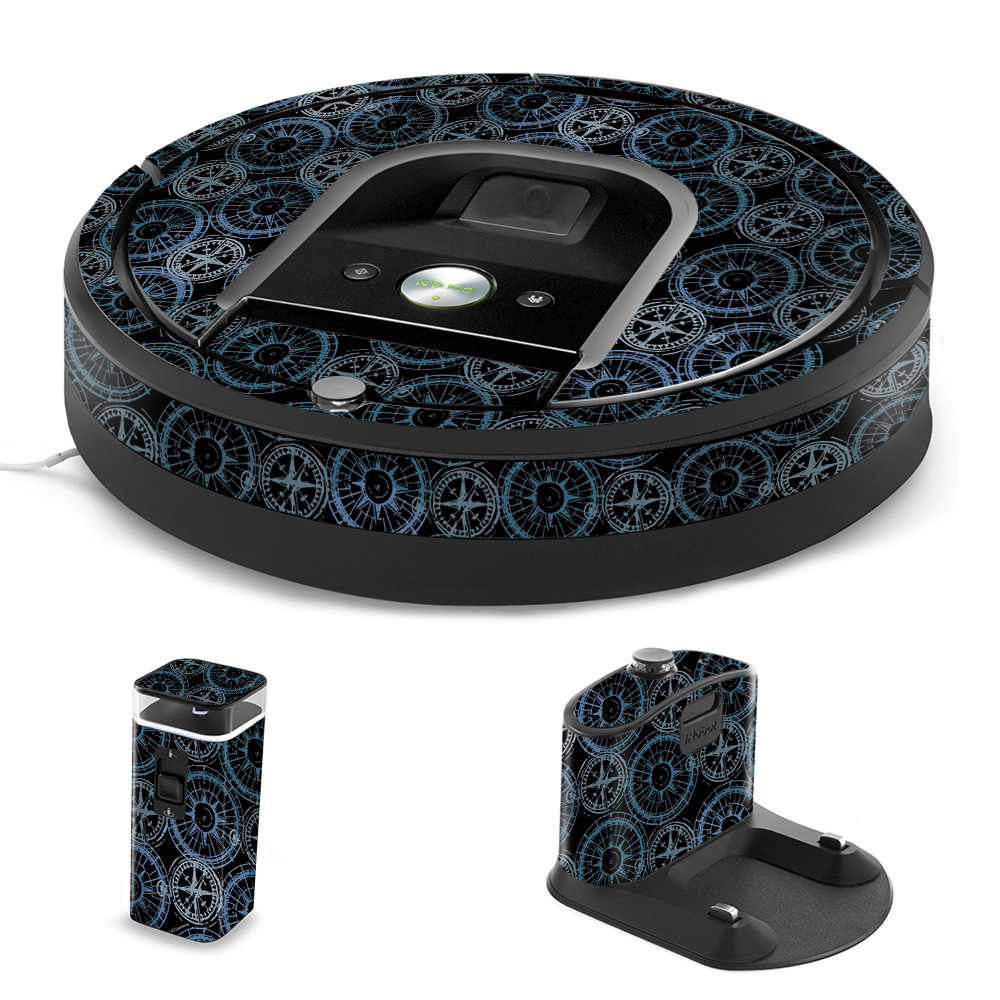 Irro960-compass Tile Skin For Irobot Roomba 960 Robot Vacuum, Compass Tile