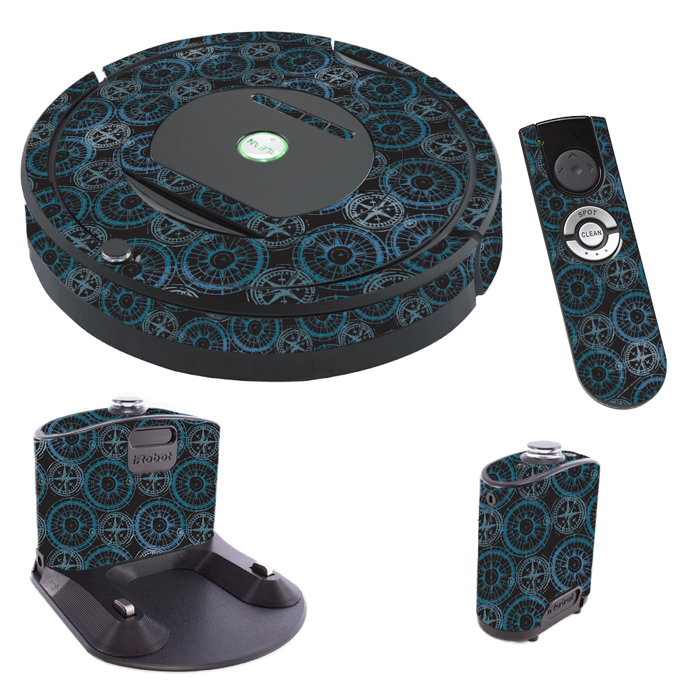 Irro770-compass Tile Skin For Irobot Roomba 770 Robot Vacuum, Compass Tile