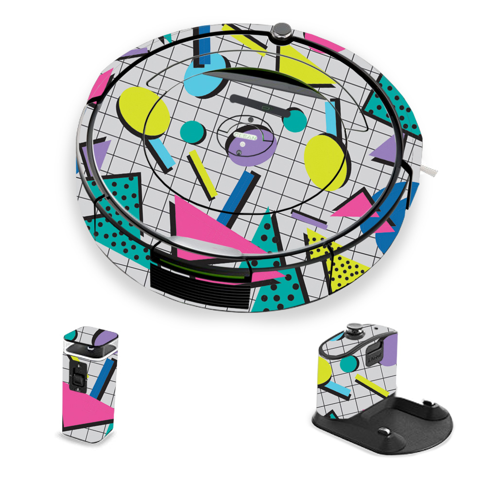 Irro690-awesome 80s Skin For Irobot Roomba 690 Robot Vacuum, Awesome 80s