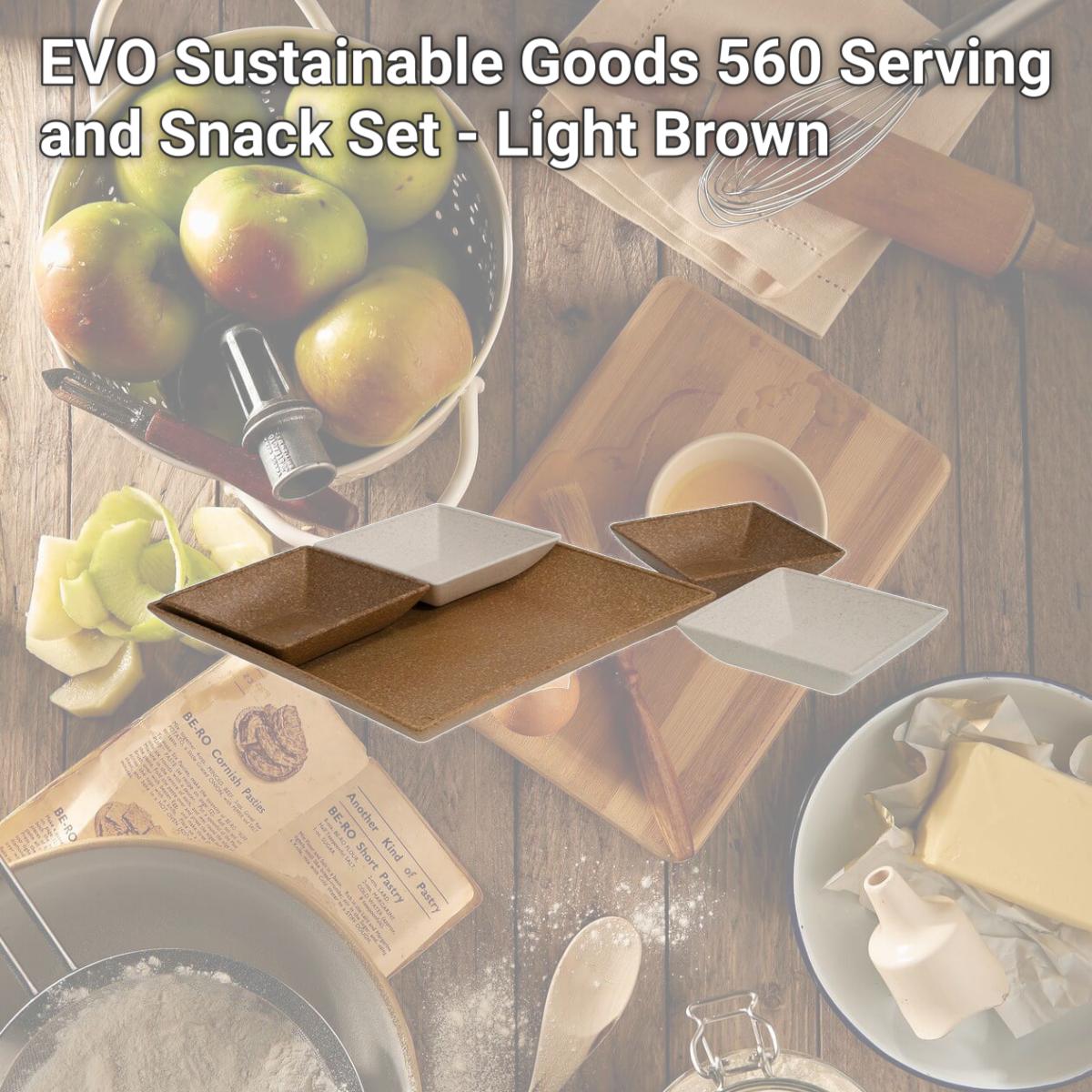 Picture of EVO Sustainable Goods 560 Serving and Snack Set - Light Brown