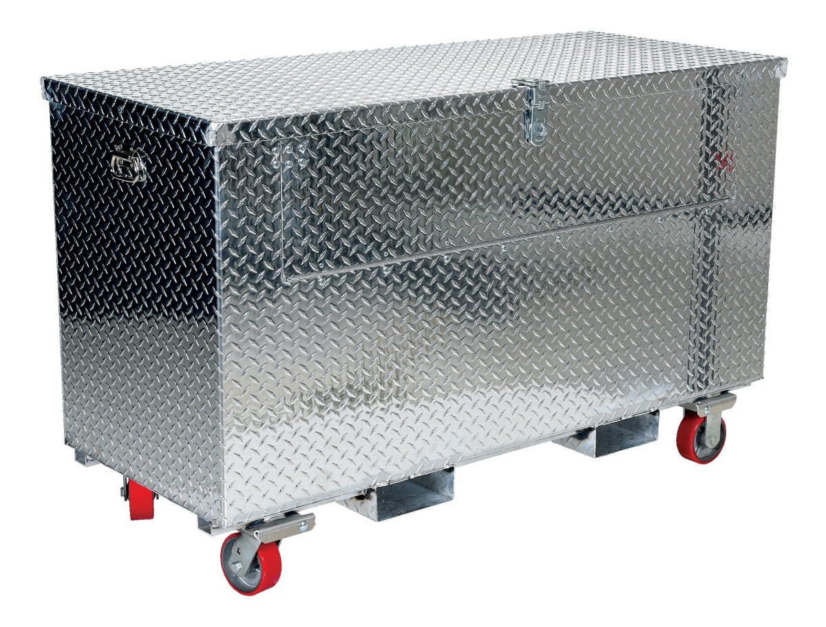 Apts-2448-cf-fd 24 X 48 In. Aluminum Tool Box With Fold-down Front Door, Caster & Fork Pocket