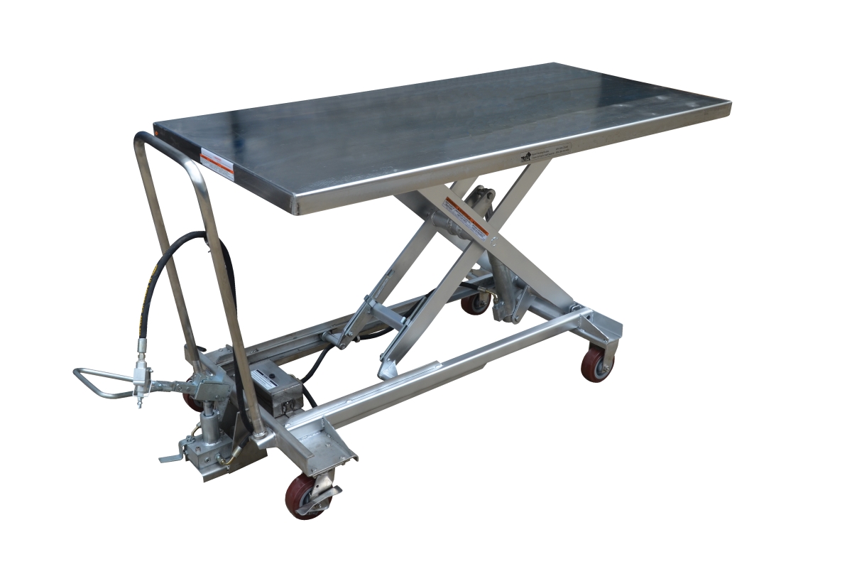 Air-1000-ld-pss 31.5 X 63 In. Air Hydraulic Stainless Steel Cart, 1000 Lbs