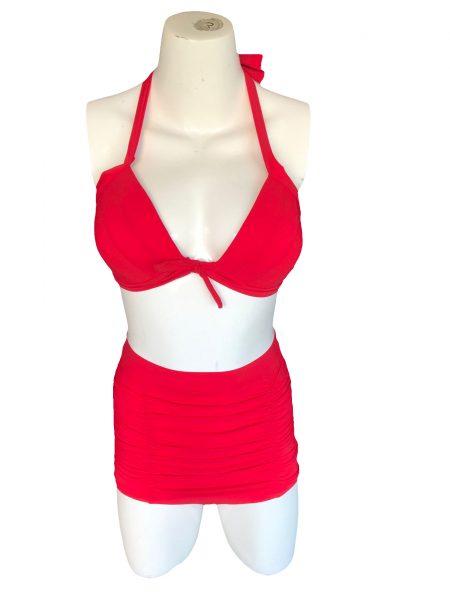 6148 Red-6148-red-l Women Lulu Swimsuits Bikinis Bathing Suit, Red - Large