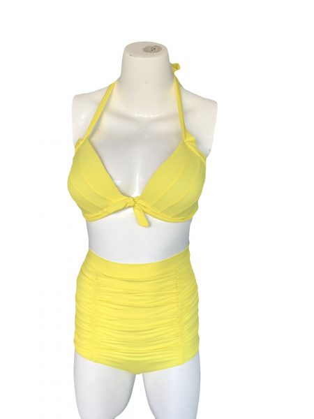 6148 Yellow-6148-yellow-l Women Lulu Swimsuits Bikinis Bathing Suit, Yellow - Large
