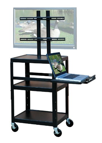 Fpcab4226e 32 In. Adjustable Cabinet Cart, Flat Panel Tv W Pull Out Shelf