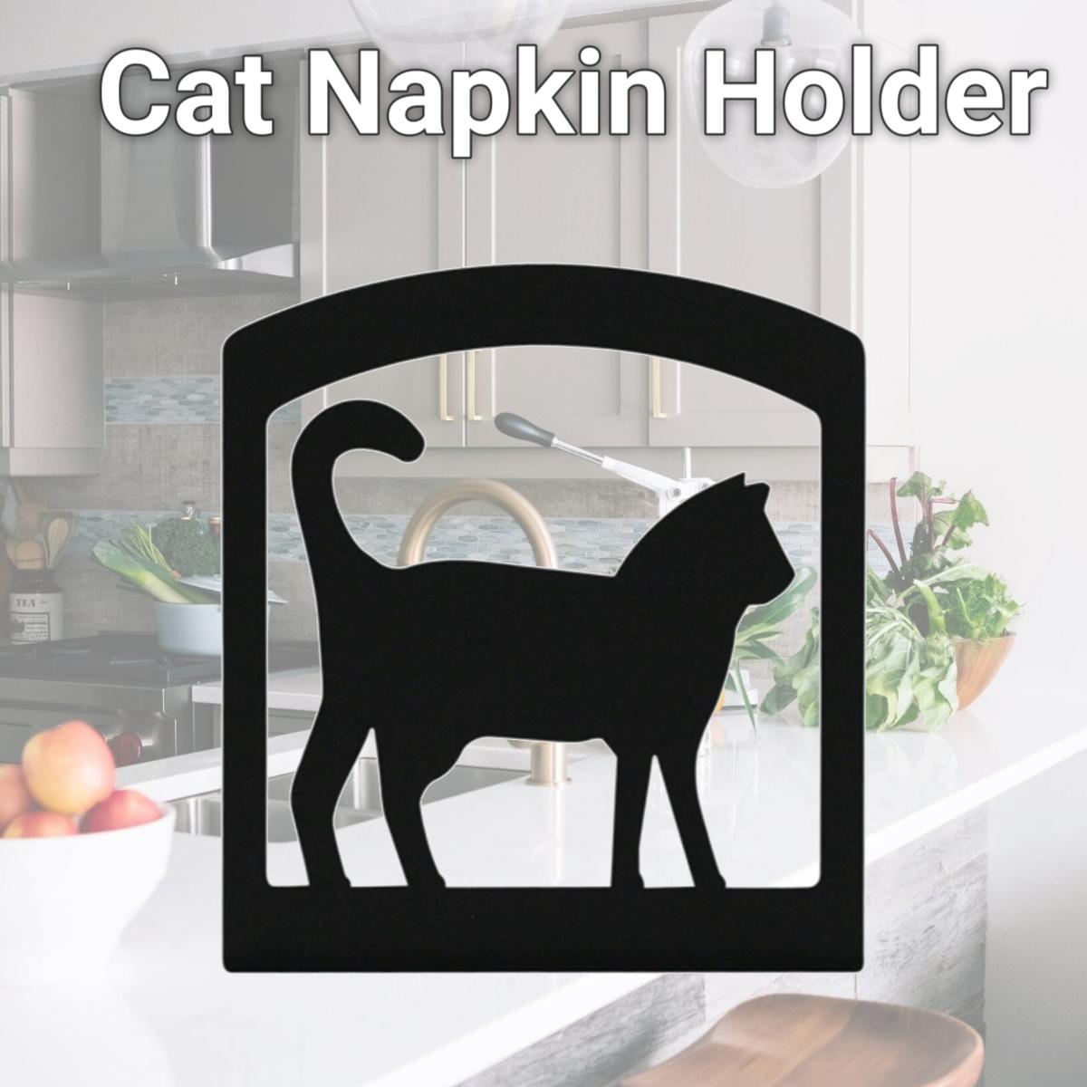 Picture of Village Wrought Iron NH-6 Cat Napkin Holder