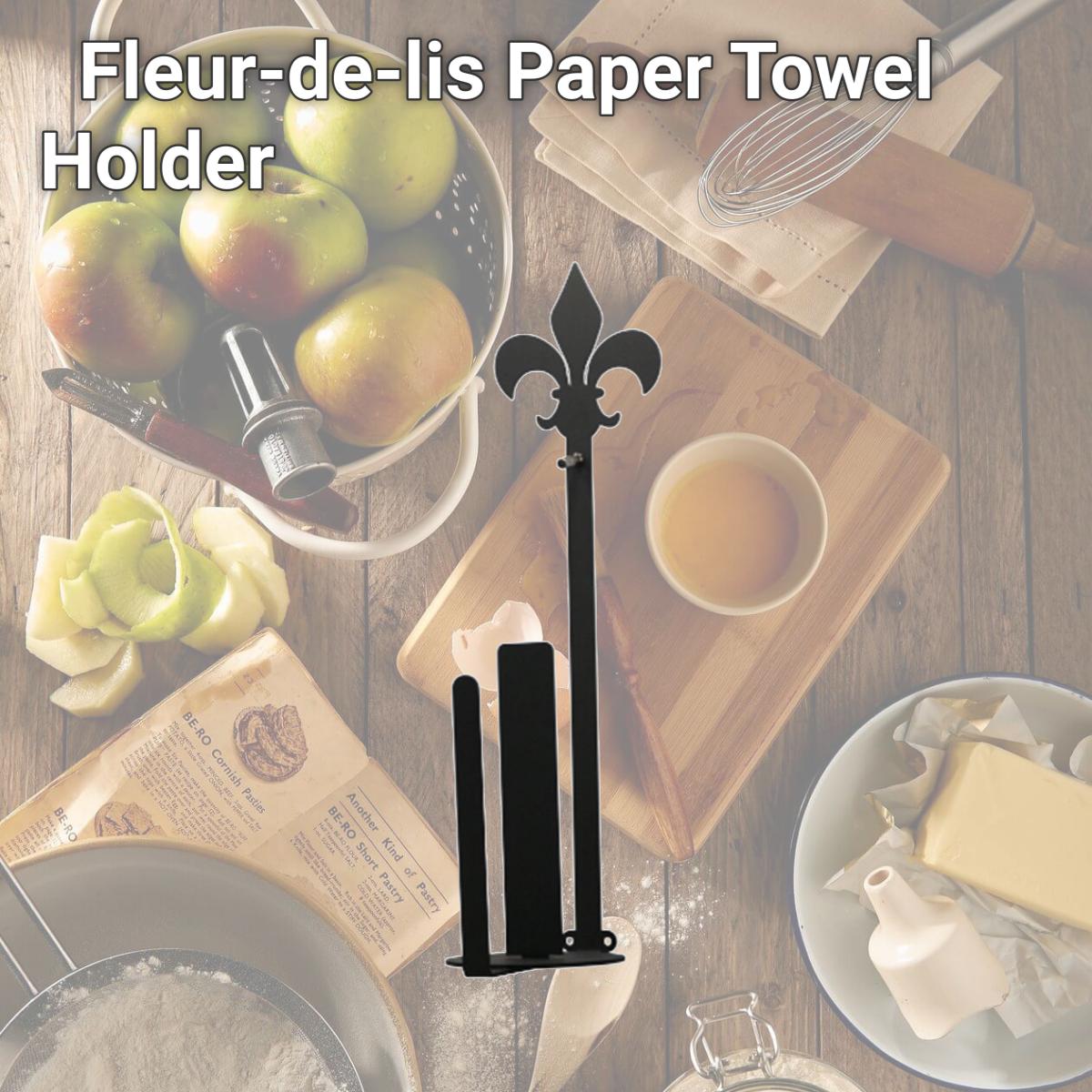 Picture of Village Wrought Iron PT-A-121 Fleur-de-lis Paper Towel Holder
