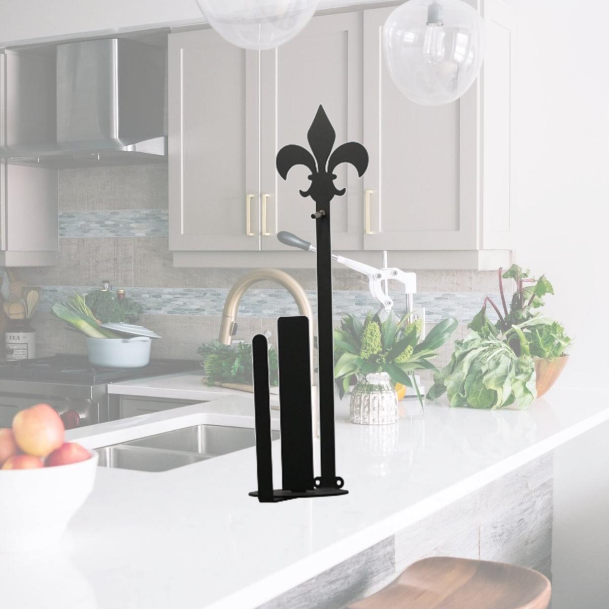 Picture of Village Wrought Iron PT-A-121 Fleur-de-lis Paper Towel Holder