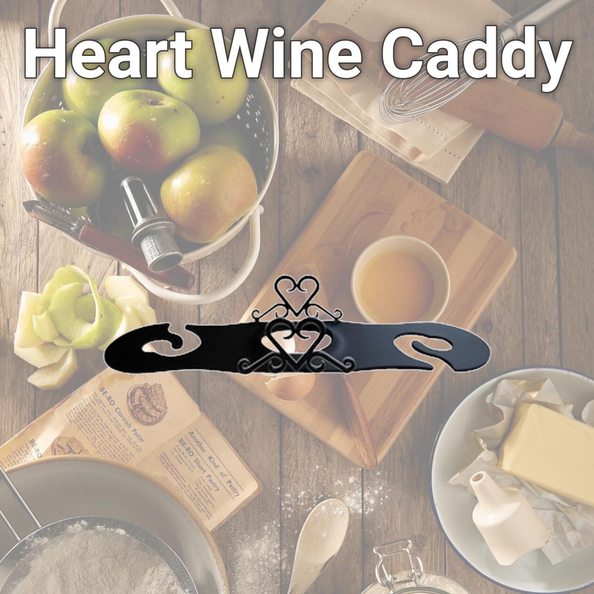 Picture of Village Wrought Iron WRC-51 Heart Wine Caddy