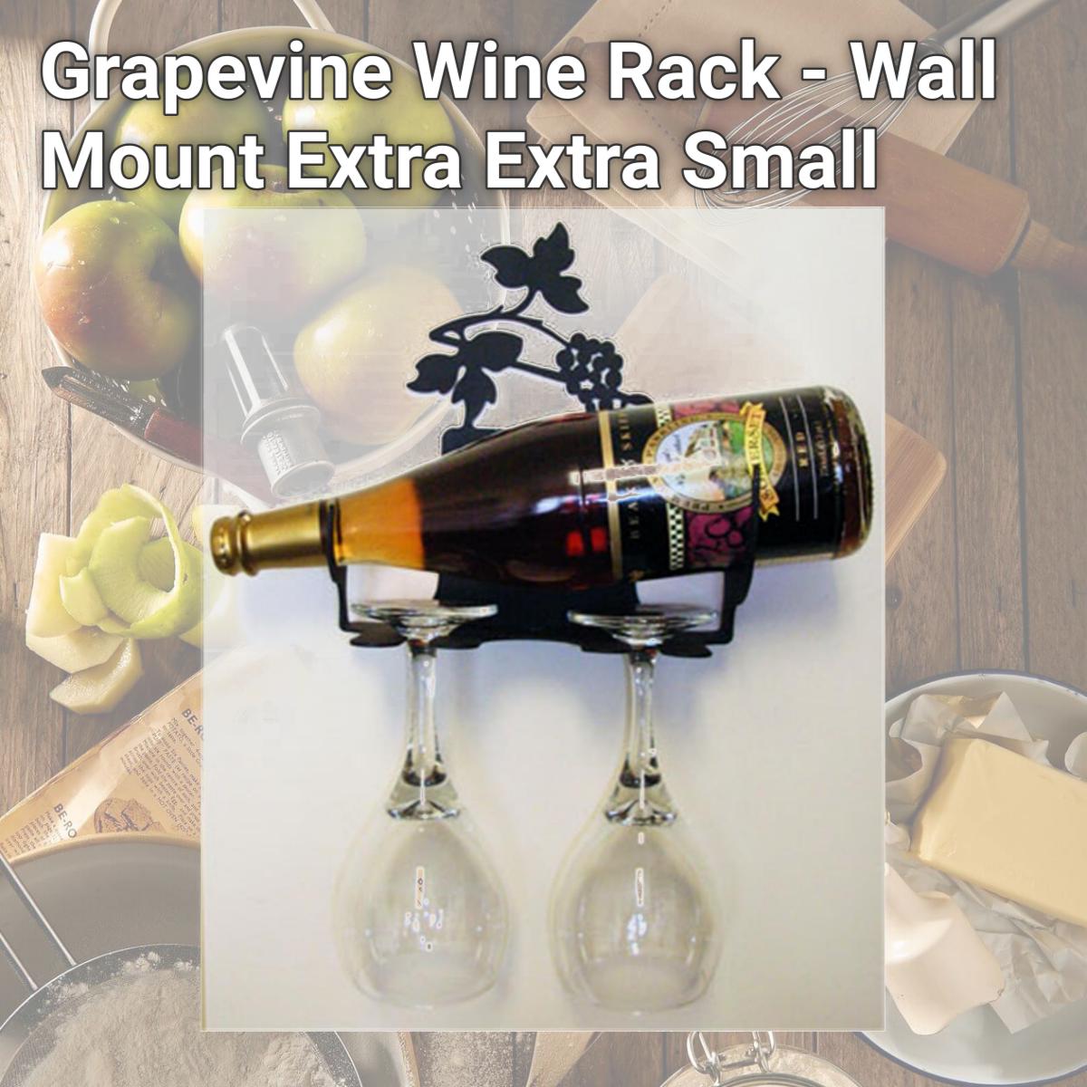 Picture of Village Wrought Iron WR-WM-157-XXS Grapevine Wine Rack - Wall Mount Extra Extra Small