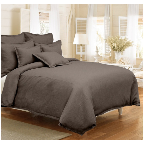 736425639555 Solid Pillowcase Pair - Espresso, Standard Size