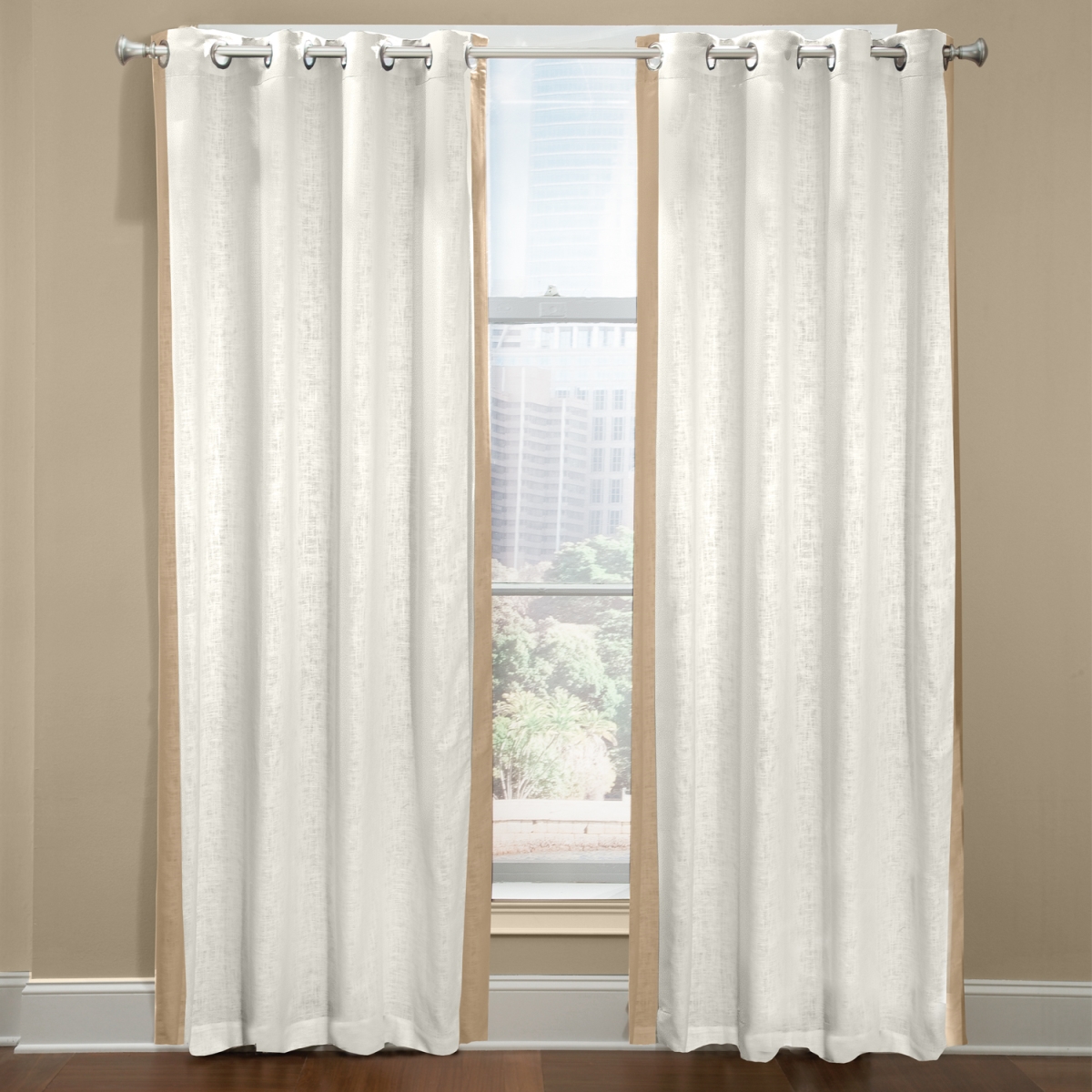 736425643842 Central Park Collection Contemporary Bedroom Rod Pocket Style Curtain - 50 X 108 In.