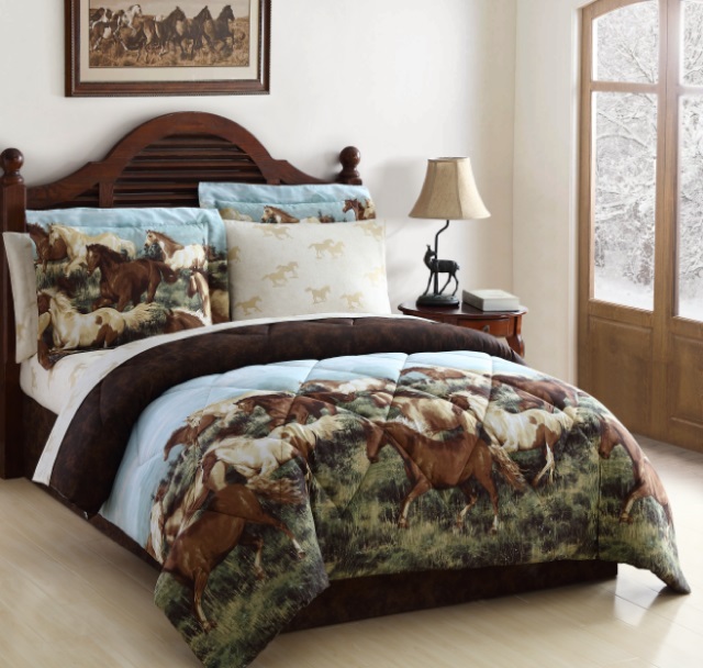 20691802bb-mul Thunder Run Bed In A Bag Comforter Set, Brown - Full Size, 8 Piece