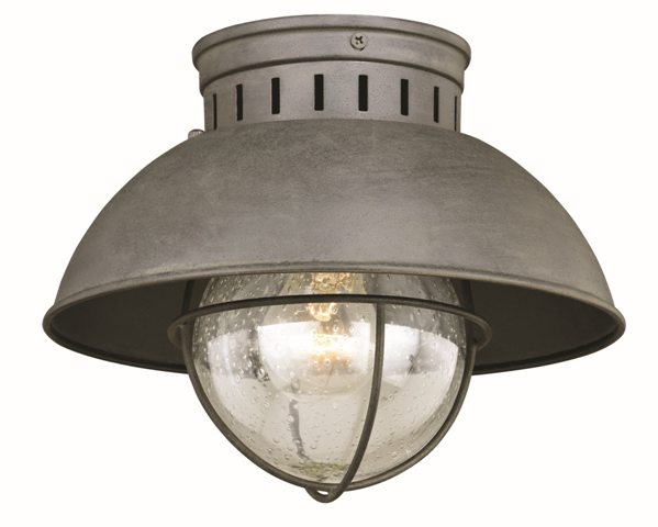 10 In. Harwich Outdoor Flush Mount, Textured Gray