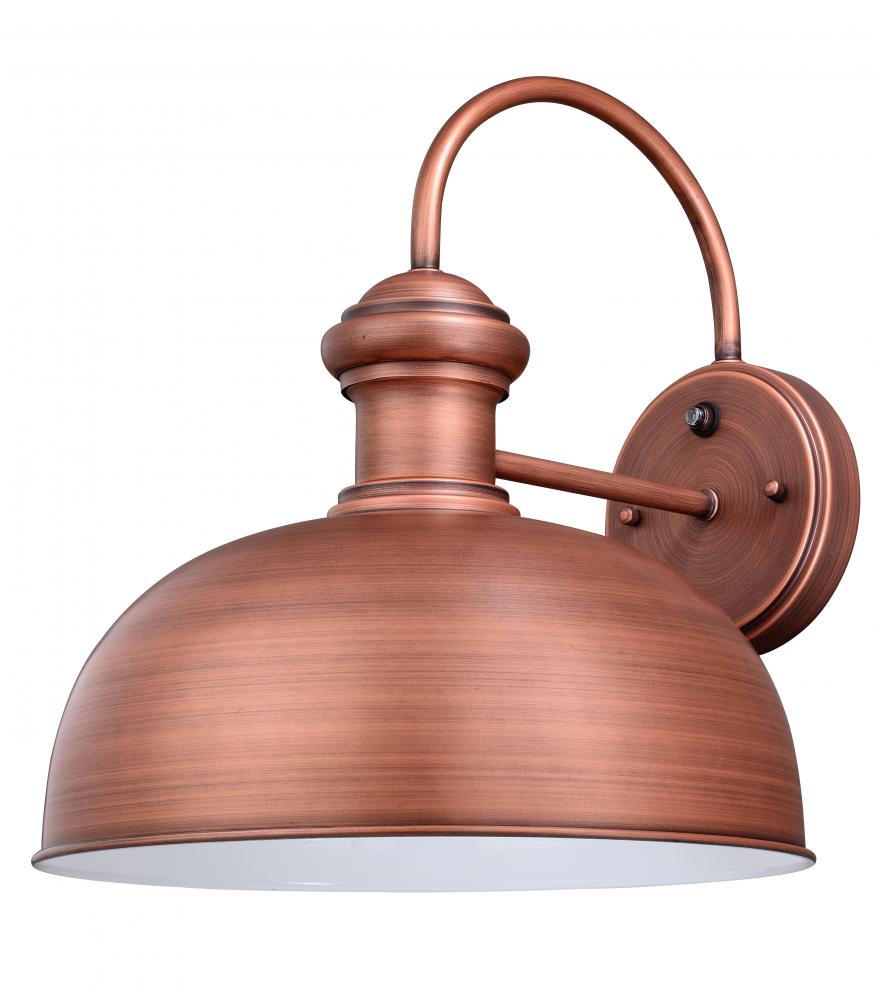 T0411 13 In. Franklin Outdoor Wall Light, Brushed Copper