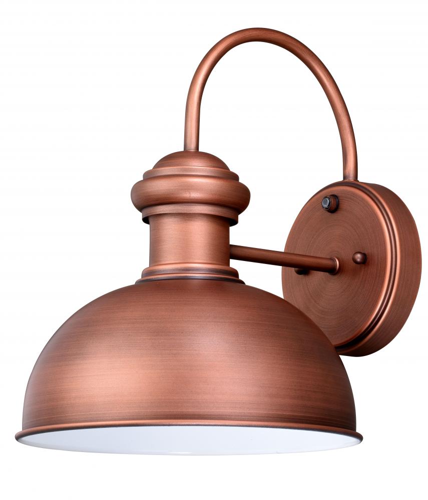 T0409 10 In. Franklin Outdoor Wall Light, Brushed Copper