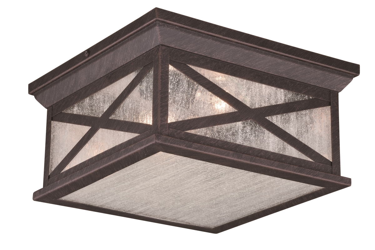 T0477 11 In. Maxwell Outdoor Flush Mount In Rust Iron