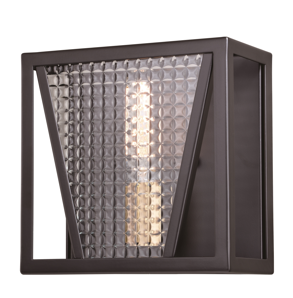 W0321 Oslo 1 Light Wall Sconce In Black With Natural Brass