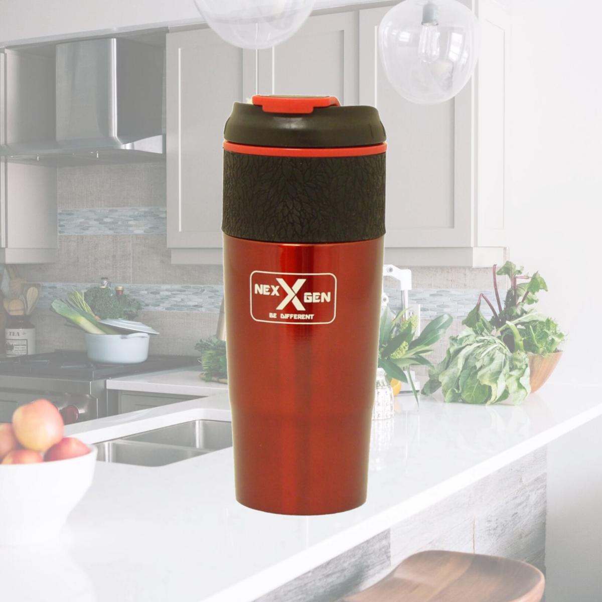 Picture of NexGen C02M984-R 16 oz Stainless Steel & Plastic Double Wall Travel Mug - Red