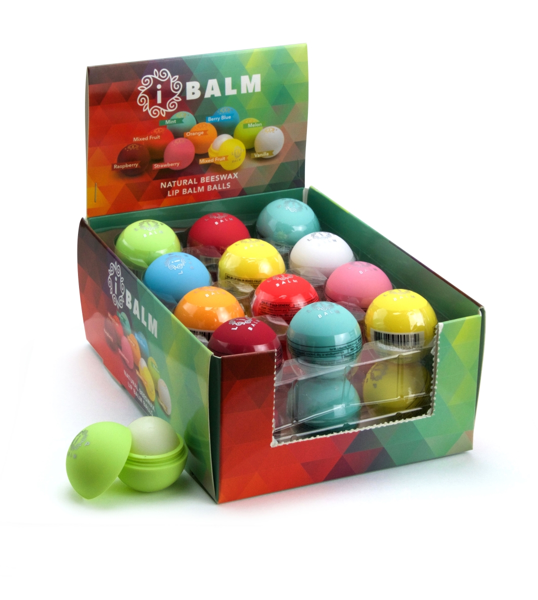 24dis Lip Balm Balls 24 Count Display Box