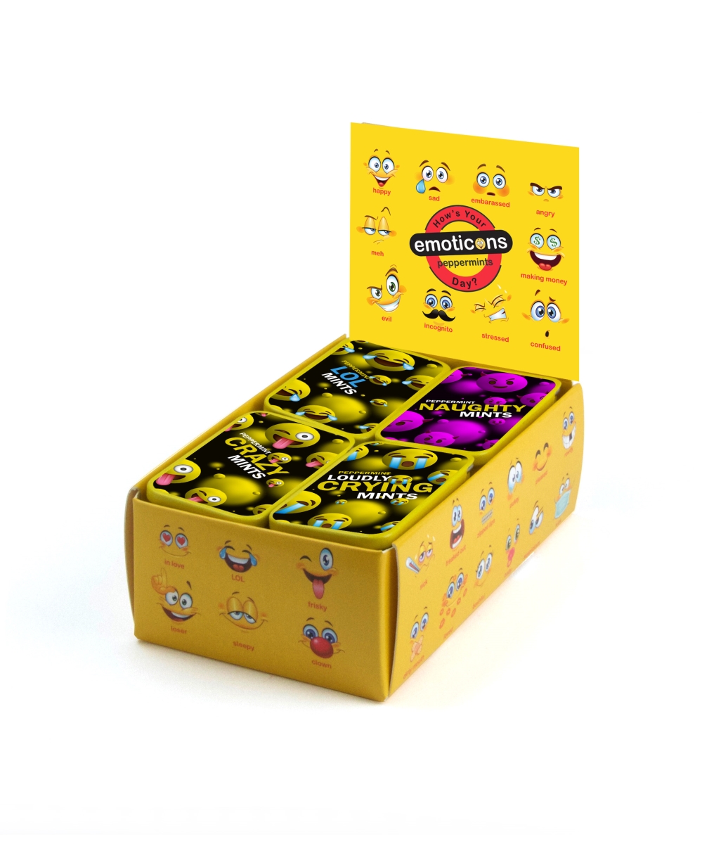 Idmt12 Emdis Emoji Mood Mint Tin 12 Count Display Box