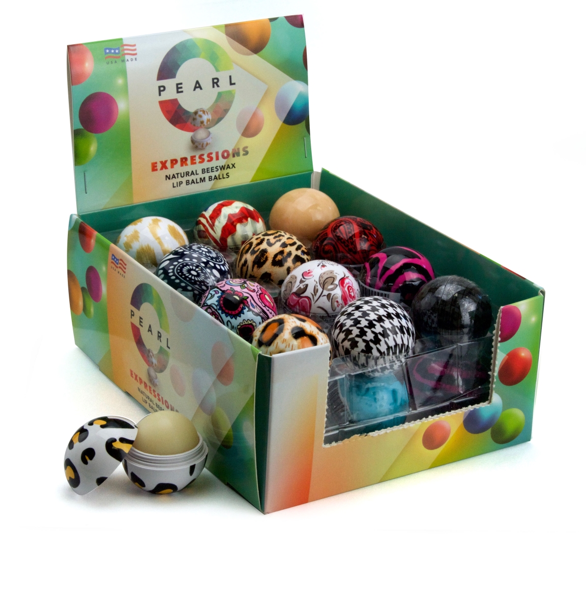 Expr 24dis Expressions Lip Balm Balls 24 Count Display Box